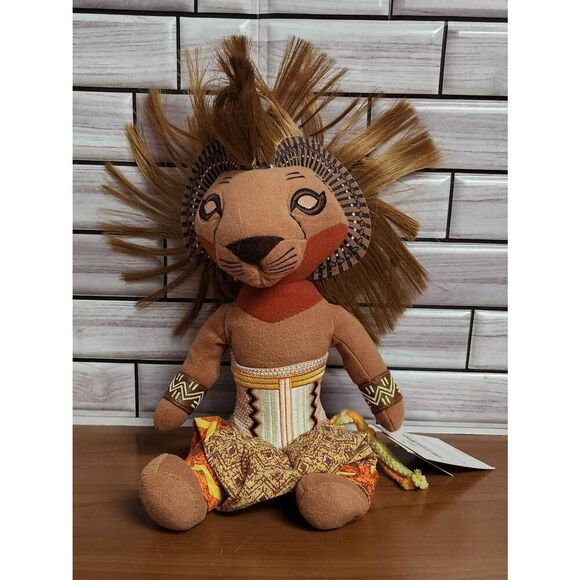 Disney Other - Walt Disney Lion King Simba with Mohawk Native plush doll toy #A63